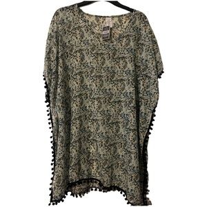 West Loop Animal Print Swim Coverup One Size New with Tag